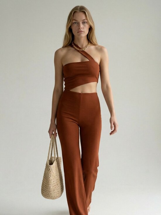 Rehab Pants - Rehab Jumpsuit - Rust